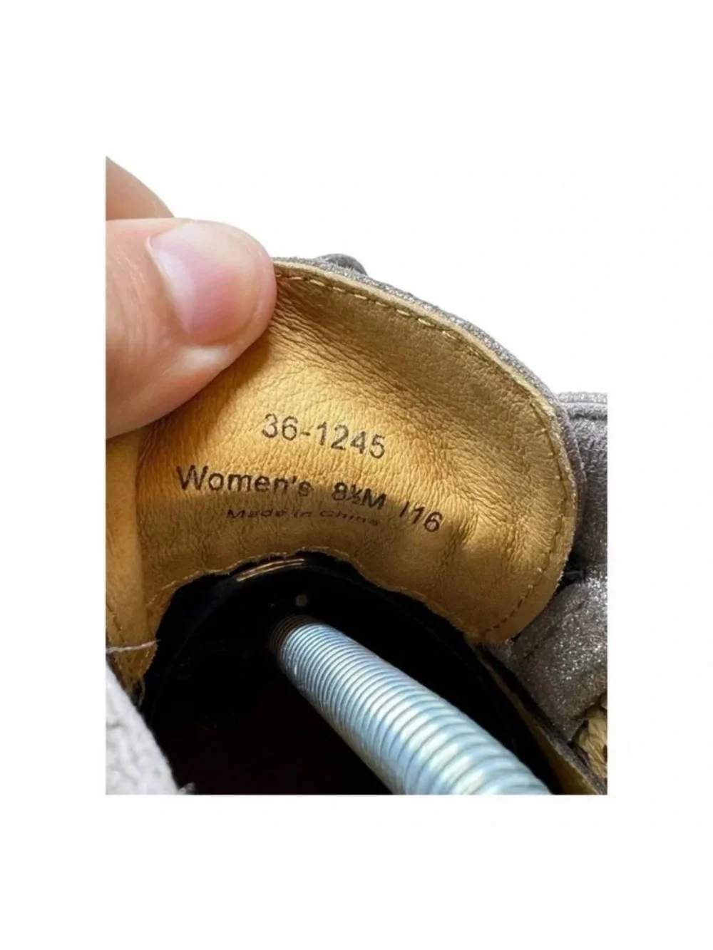 Trask Addy Women's 8.5 Metallic Pewter Suede Leather Chukka Ankle Boots
